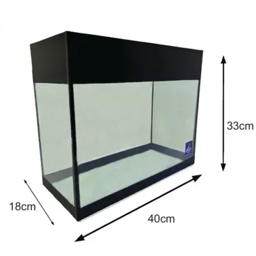 Aquario Faixa Preta Bivolt Lester 16 L medidas